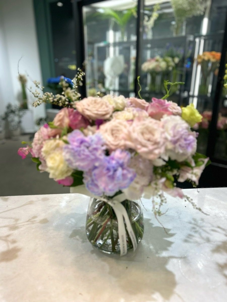 ピンク芍薬 · アジサイのフラワーベース